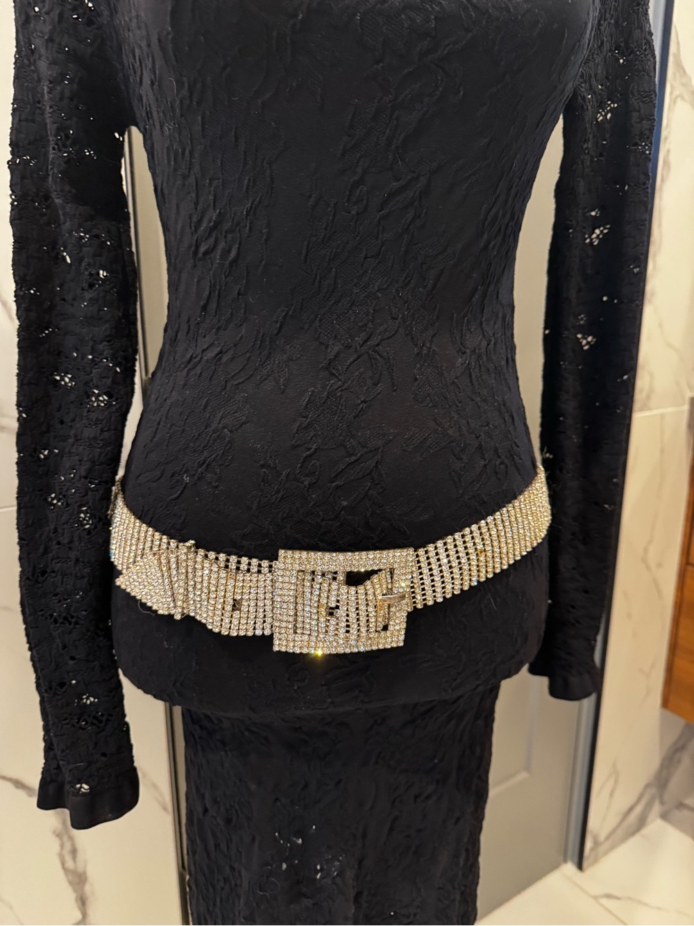 Silver Rhinestone Belt - Picture 2 of 16